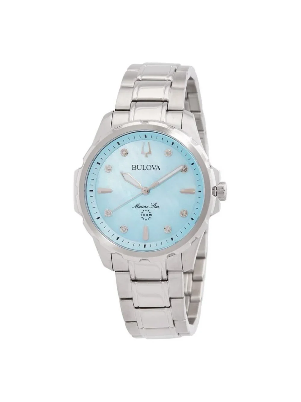NWT Bulova Marine Star Quartz Blue Dial Ladies Watch